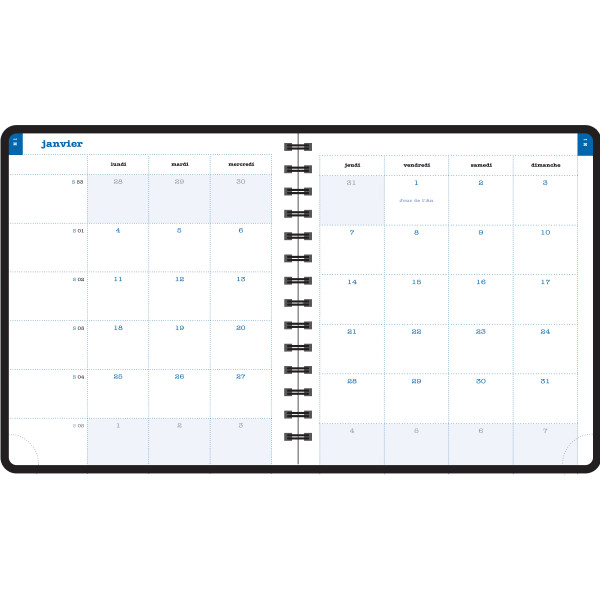 Agenda semainier 15x17cm spiralé Exacompta Lady 18S Alysse