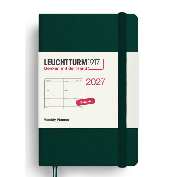 Agenda Semainier Horizontal 7x11cm rigide anglais Leuchtturm1917