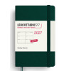 Agenda Semainier Horizontal 7x11cm rigide anglais Leuchtturm1917