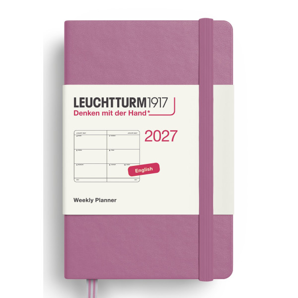 Agenda Semainier Horizontal 7x11cm rigide anglais Leuchtturm1917