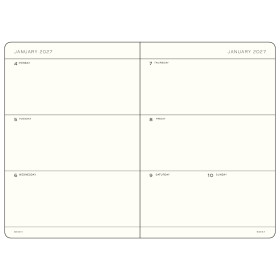 Agenda Semainier Horizontal 7x11cm rigide anglais Leuchtturm1917