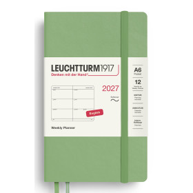 Agenda Semainier Horizontal 9x15cm souple anglais Leuchtturm1917