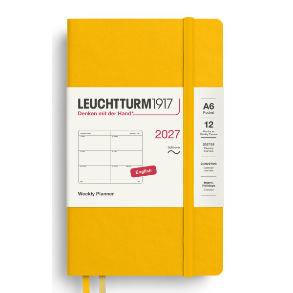 Agenda Semainier Horizontal 9x15cm souple anglais Leuchtturm1917