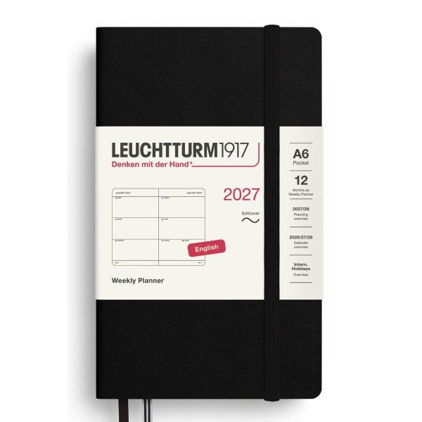 Agenda Semainier Horizontal 9x15cm souple anglais Leuchtturm1917