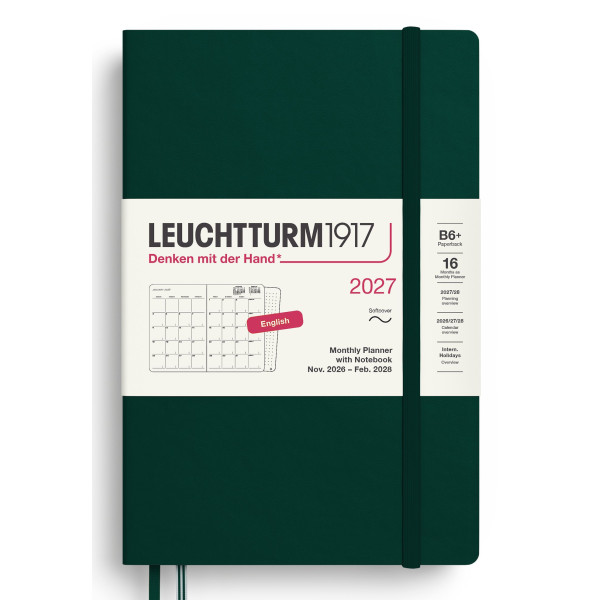 Agenda Mensuel & Carnet 12,5x19cm souple anglais Leuchtturm1917