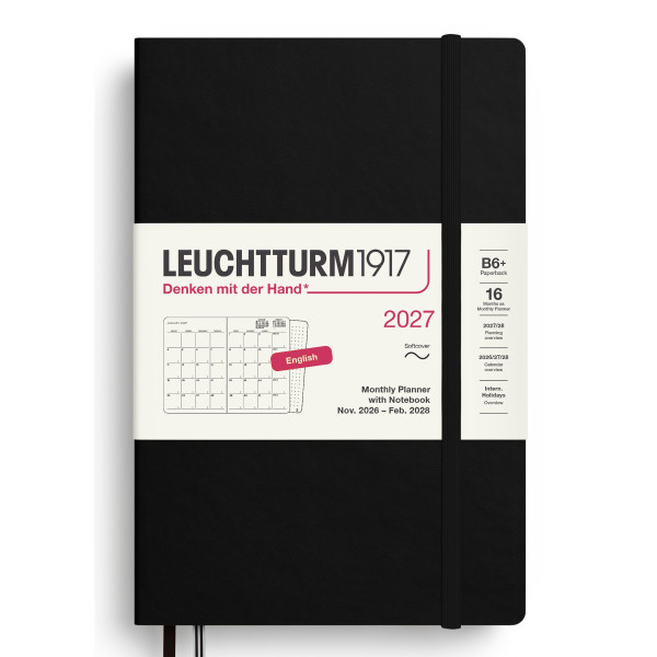 Agenda Mensuel & Carnet 12,5x19cm souple anglais Leuchtturm1917