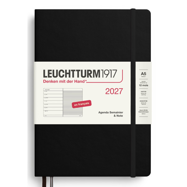 Agenda Semainier & Carnet 14,5x21cm rigide français Leuchtturm1917