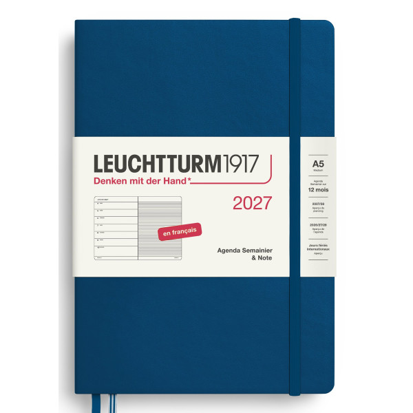 Agenda Semainier & Carnet 14,5x21cm rigide français Leuchtturm1917