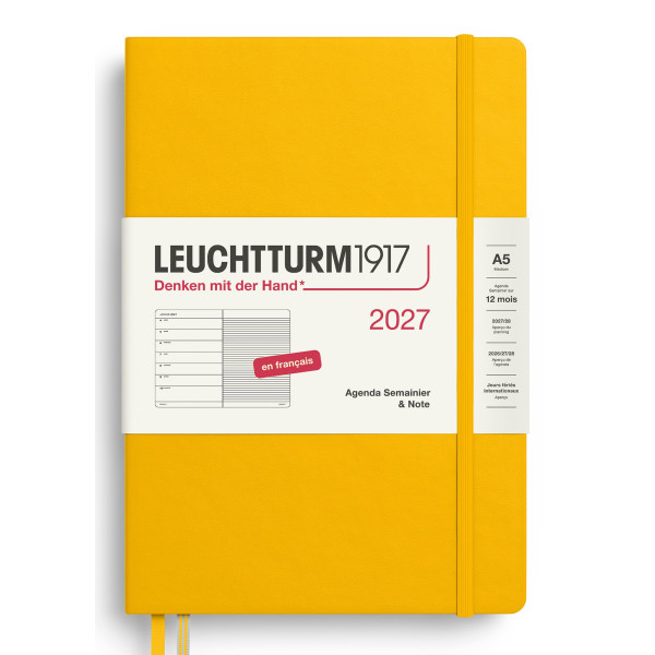 Agenda Semainier & Carnet 14,5x21cm rigide français Leuchtturm1917