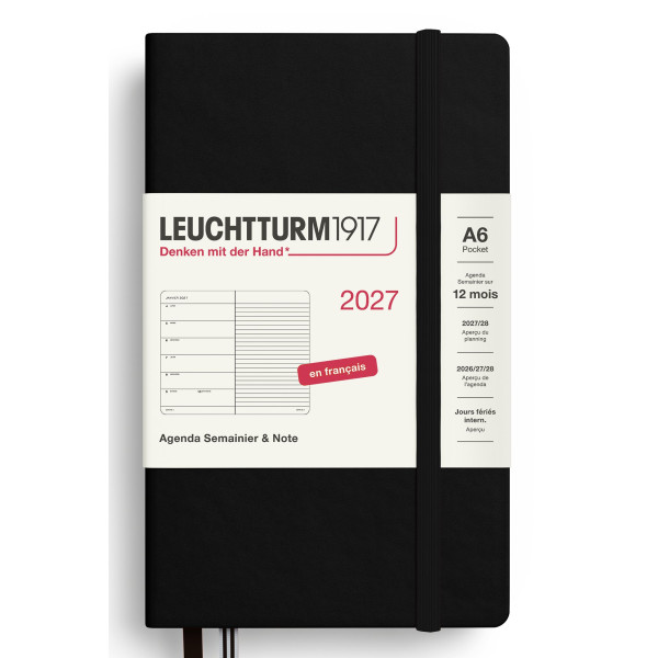 Agenda Semainier & Carnet 9x15cm rigide français Leuchtturm1917