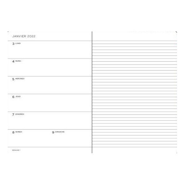 Agenda Semainier & Carnet 9x15cm souple français Leuchtturm1917