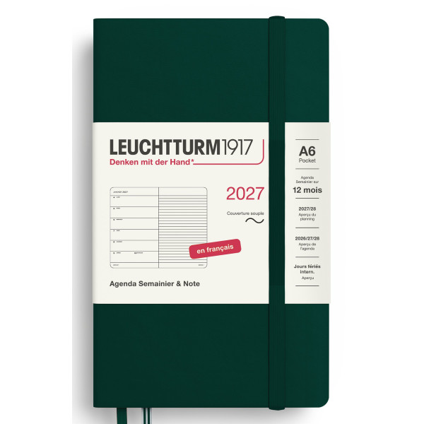 Agenda Semainier & Carnet 9x15cm souple français Leuchtturm1917