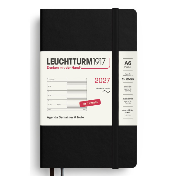 Agenda Semainier & Carnet 9x15cm souple français Leuchtturm1917