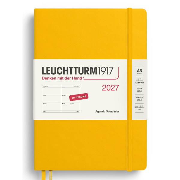 Agenda Semainier Horizontal 14,5x21cm rigide français Leuchtturm1917