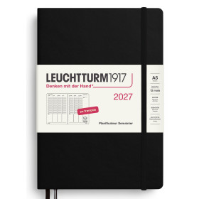 Agenda Semainier Vertical 14,5x21cm rigide français Leuchtturm1917