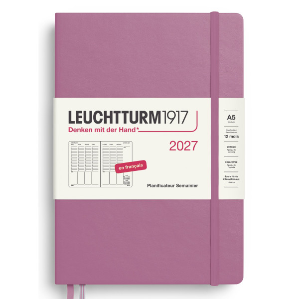 Agenda Semainier Vertical 14,5x21cm rigide français Leuchtturm1917