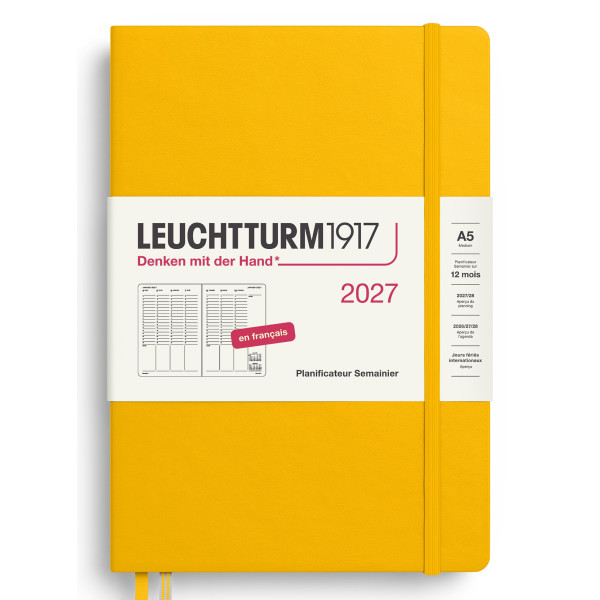 Agenda Semainier Vertical 14,5x21cm rigide français Leuchtturm1917