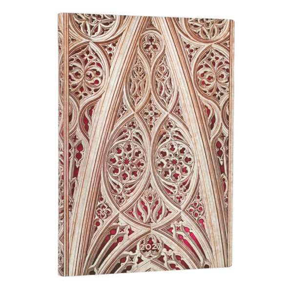 Agenda semainier 12,5x17,5cm Paperblanks Voûtes de la Cathédrale de Milan Flexis Midi 12 Mois Vertical