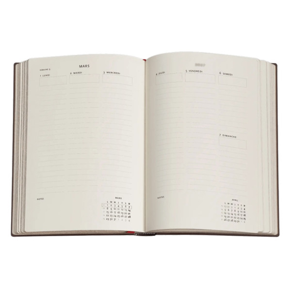 Agenda semainier 12,5x17,5cm Paperblanks Magie Céleste Flexis Midi 12 Mois Vertical