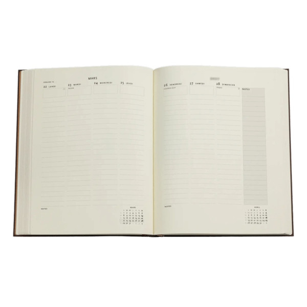 Agenda semainier 17,5x23cm Paperblanks Chant des fleurs sauvages Ultra 12 Mois Vertical