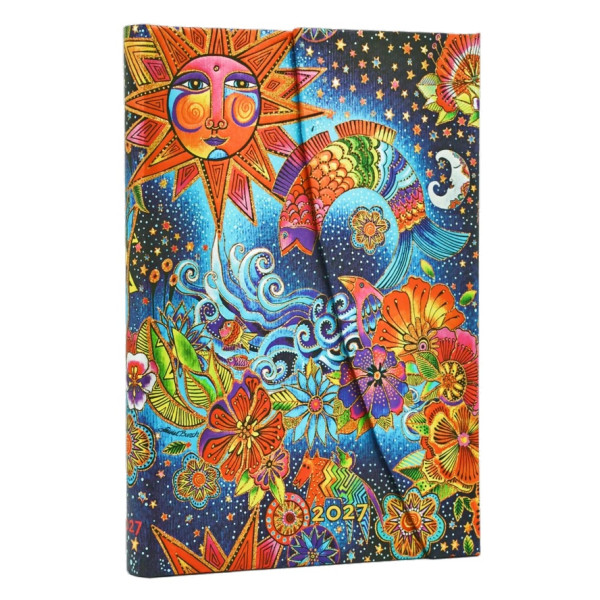 Agenda semainier 9,5x14cm Paperblanks Magie Céleste Mini 12 Mois Vertical