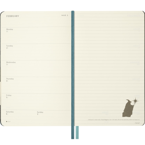 Agenda-carnet semainier Moleskine Weekly Notebook Diary Planner Gandalf