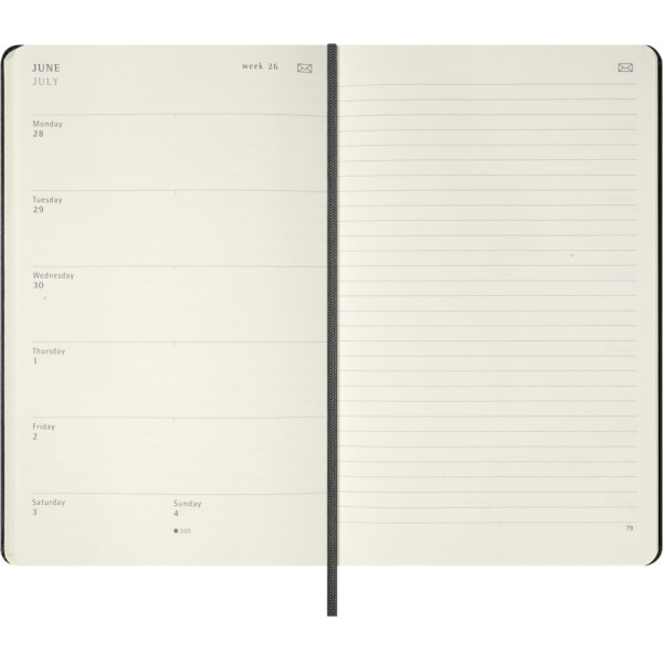 Agenda-carnet semainier Moleskine Weekly Notebook Smart Diary Planner