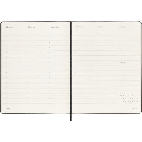 Agenda semainier vertical Moleskine PRO Weekly Vertical Diary Planner