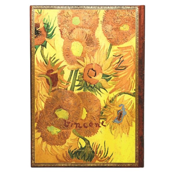 Agenda semainier 17,5x23cm Paperblanks Van Gogh Tournesols Ultra 12 Mois Vertical