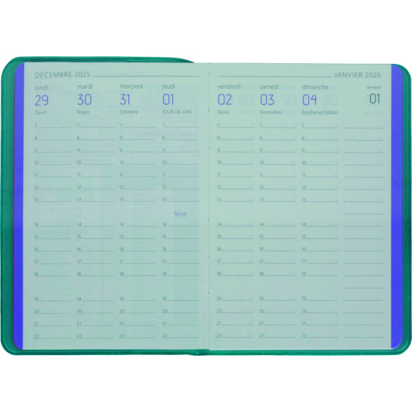 Agenda Semainier 11,5x15,5cm Oberthur ColorNote 15
