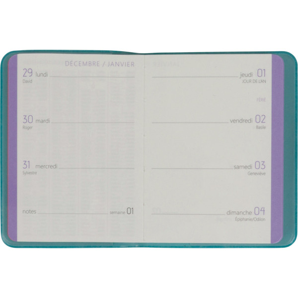 Agenda Semainier 7,5x10,5cm Oberthur ColorNote 10