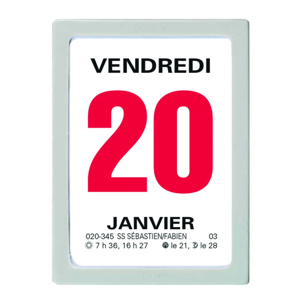 Calendrier à effeuiller 47x63mm Oberthur