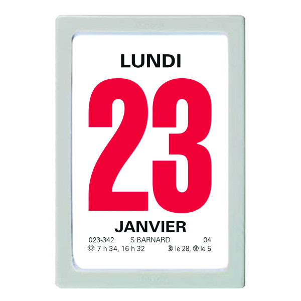 Calendrier à effeuiller 63x92mm Oberthur