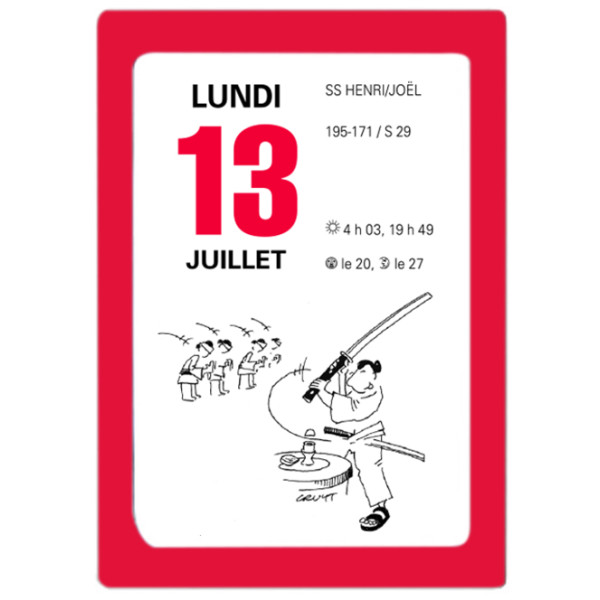 Calendrier humoristique à effeuiller 63x92mm Oberthur