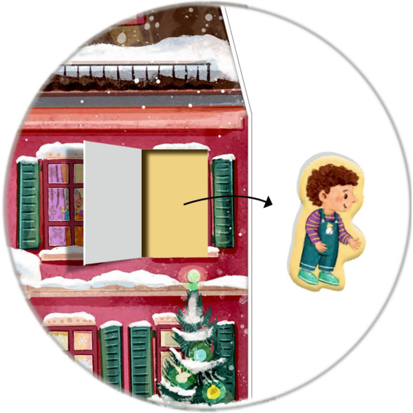Calendrier de l'Avent magnétique Coppenrath Ma maison de Noël colorée