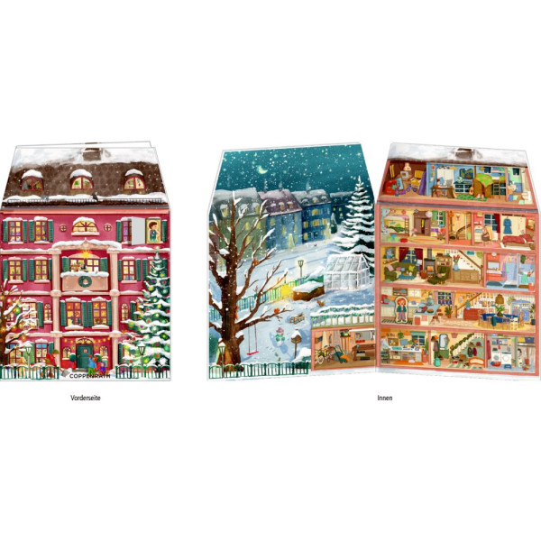 Calendrier de l'Avent magnétique Coppenrath Ma maison de Noël colorée