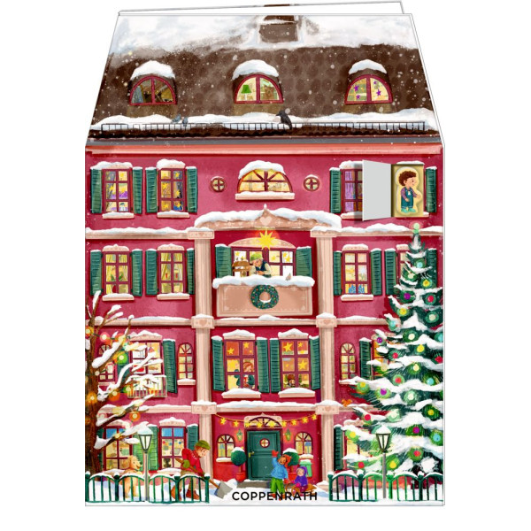 Calendrier de l'Avent magnétique Coppenrath Ma maison de Noël colorée