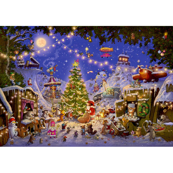 Puzzle Calendrier de l'Avent Coppenrath Marché de Noël des animaux