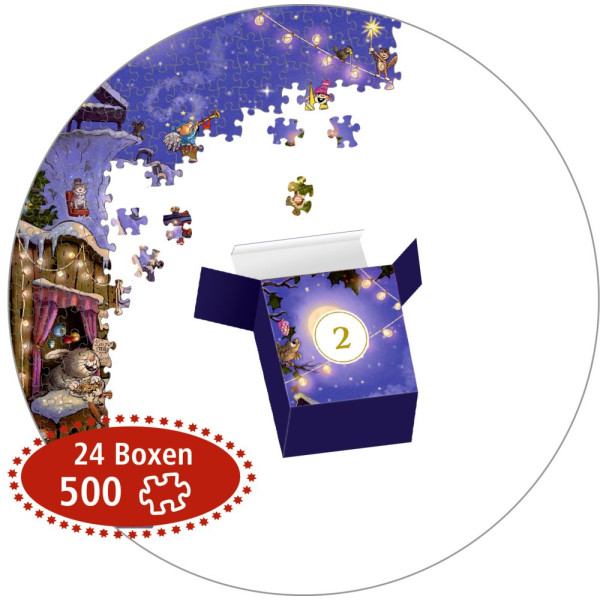 Puzzle Calendrier de l'Avent Coppenrath Marché de Noël des animaux