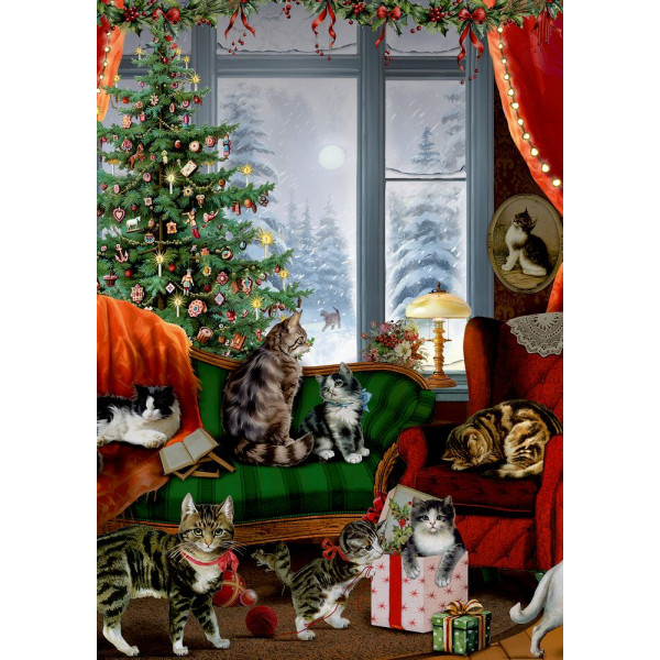 Calendrier de l'Avent Coppenrath Chats à la fenêtre A4