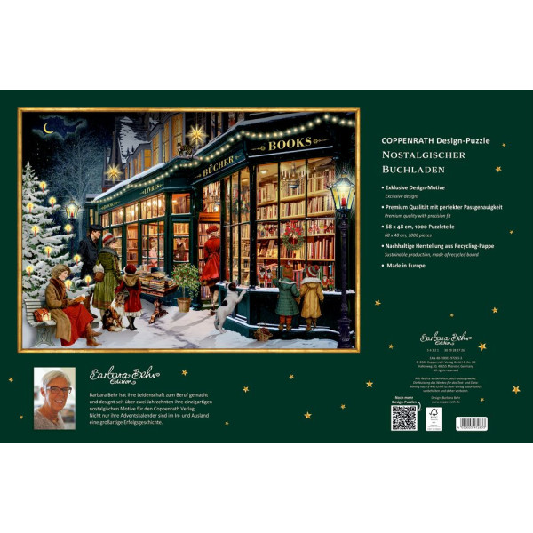 Puzzle 1000 pièces Coppenrath La librairie de Noël