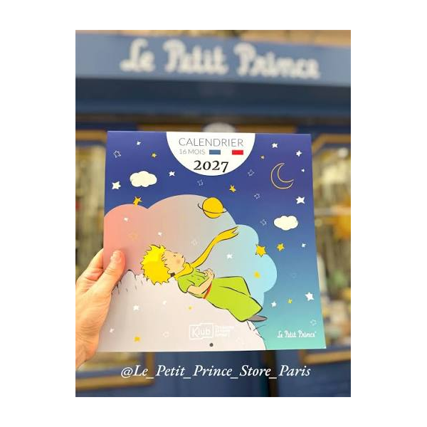 Calendrier classique 30x30 cm 16 mois Kiub - Le Petit Prince