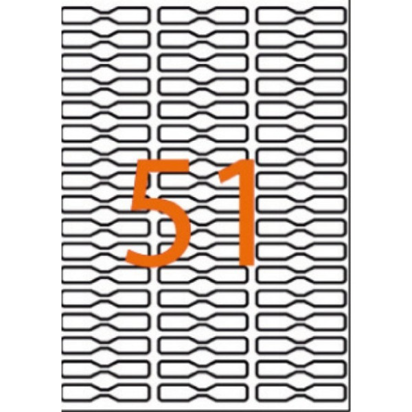 Etiquettes bijouterie enlevables 45x8mm adhésives Apli-Agipa