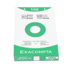 Fiches bristol blanches 5x5 perforées Exacompta