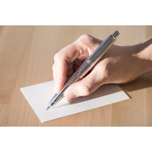 Stylo plume rétractable Pilot Capless Stripe Argent