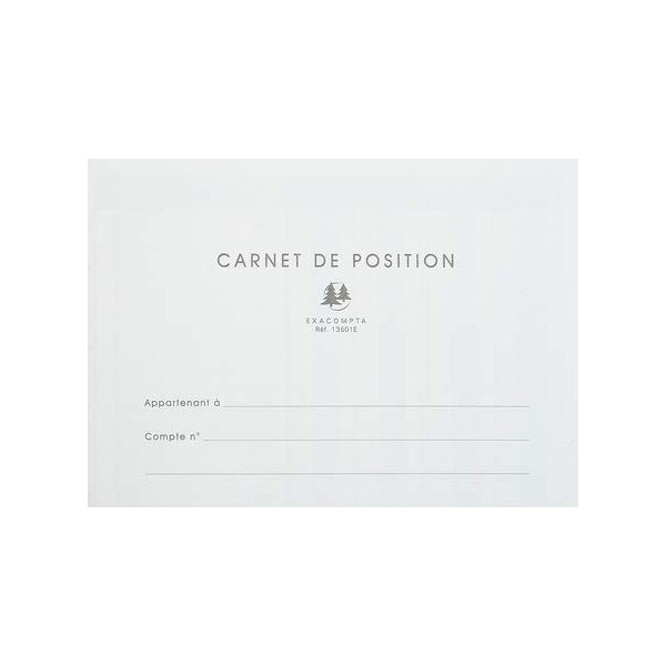 Carnet de position de compte 11x15cm 48 pages Exacompta