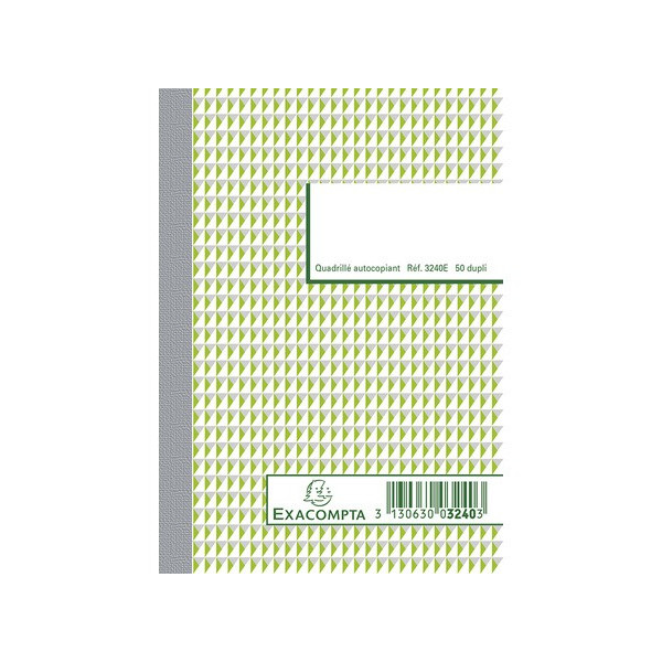 Manifold quadrillé 5x5 14,8x10,5cm 50 feuillets dupli Exacompta