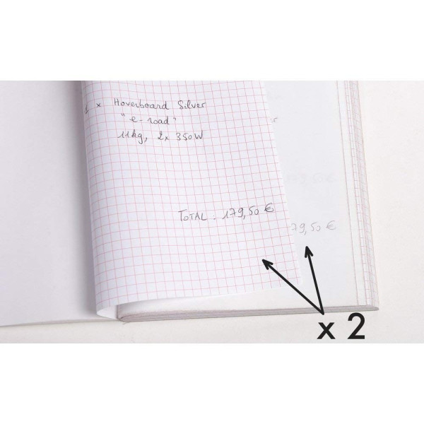 Manifold quadrillé 5x5 14,8x10,5cm 50 feuillets dupli Exacompta
