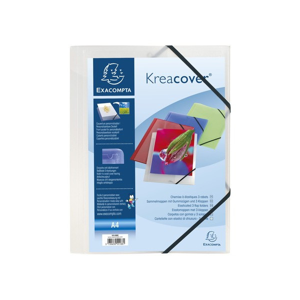 Chemise à élastiques 3 rabats personnalisable Exacompta Krea Cover