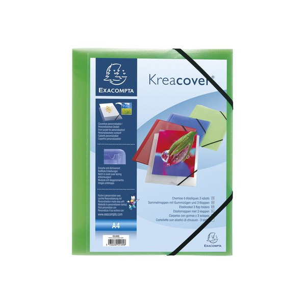 Chemise à élastiques 3 rabats personnalisable Exacompta Krea Cover